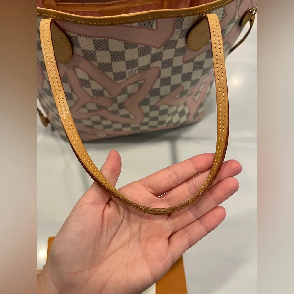 Louis Vuitton Damier Azur Tahitienne Neverfull w/Pouch MM - Picture 8 of 16